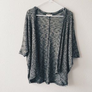 painted threads black and cream cardigan