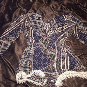Plus Size Bohemian Romper