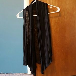 Black crochet cardigan
