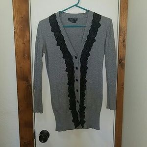 Grey and black cardigan