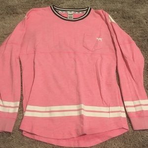 Long sleeve pink t shirt