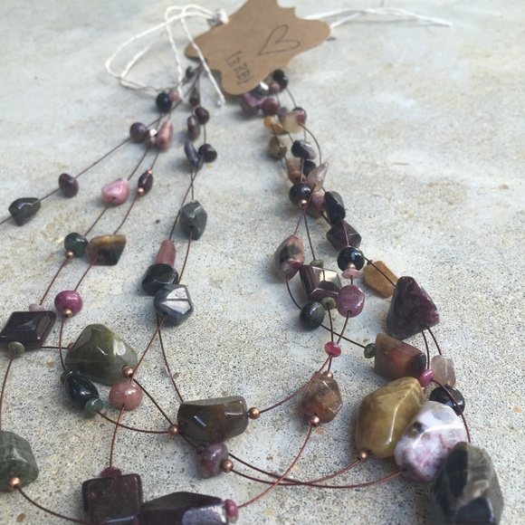 Magenta and Purple Multi-strand Necklace - Picture 4 of 4