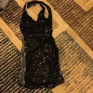 Black sequin express dress