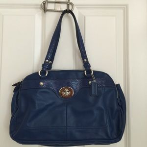 Bright blue coach bag