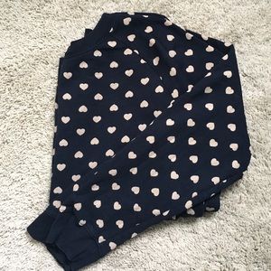 Heart printed crew neck sweatshirt