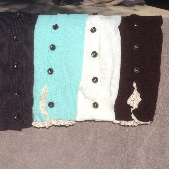 Knit & Lace Leg Warmers (2 Colors) - Picture 3 of 6