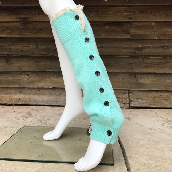 Knit & Lace Leg Warmers (2 Colors) - Picture 5 of 6