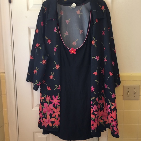 Swim dress with cover
