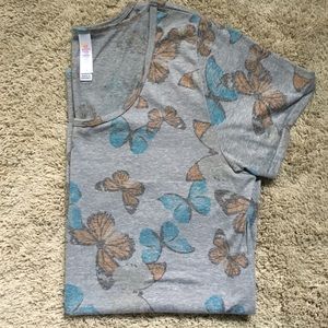 LulaRoe butterfly printed classic tee