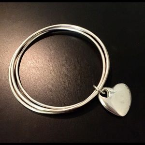 Tiffany & Co bangles w/ heart charm