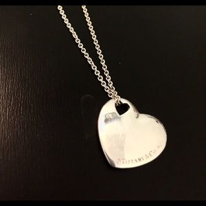 Tiffany & Co sterling silver heart pendant