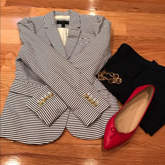 J. Crew Jackets & Blazers - Jcrew Seersucker Blazer Size 2