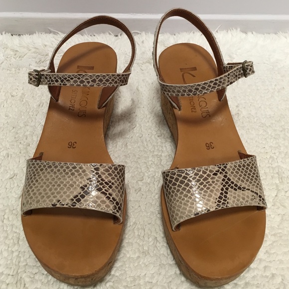 K. Jacques St. Tropez Josy Wedge Sandals Size 36