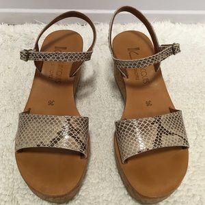 K. Jacques St. Tropez Josy Wedge Sandals Size 36