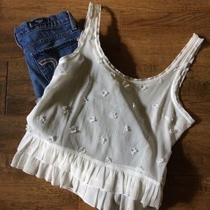 🔴FINAL PRICE🔴White Shear Feminine Tank Size M