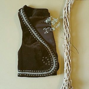 Lane Bryant Velvet Studded Vest