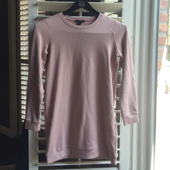 Forever 21 Dusty Pink Sweatshirt Dress
