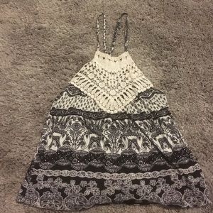 Black and cream tank