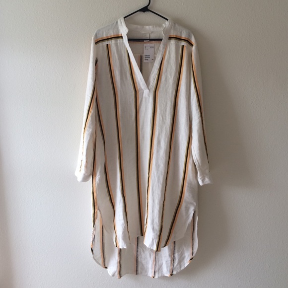 NWT Striped linen dress