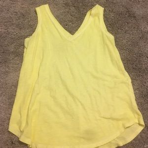 Yellow v neck tank