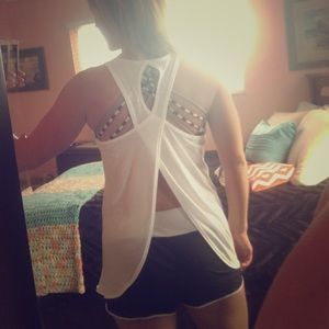 White open back tank