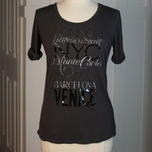 Victoria's Secret Satin London NY Bling Blouse XS