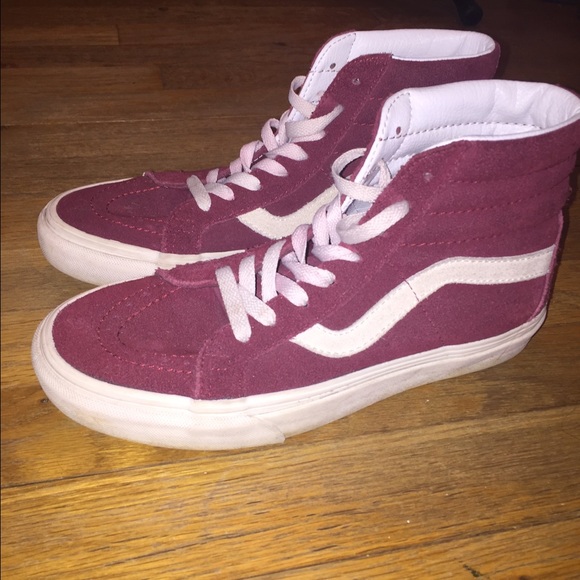 Burgundy Red Sk8 Hi Vans