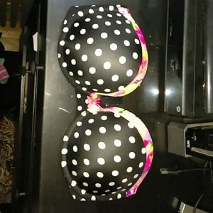 BRAND NEW D strapless polka dot rainbowbra VS PINK