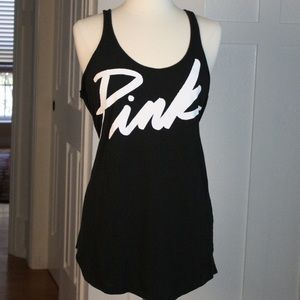 PINK Victoria's Secret Black Deep Back Tank M