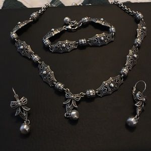 Brighton bracelet, necklace and earrings.