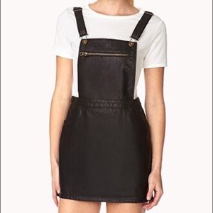 Forever 21 Leather Overall Skirt