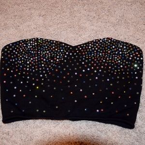 Sparkly Black Crop