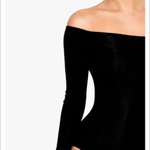 Black, off the shoulder bodysuit!