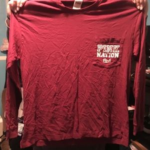 Pink long sleeve tee