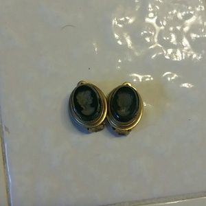 Clip on Cameo Earrings