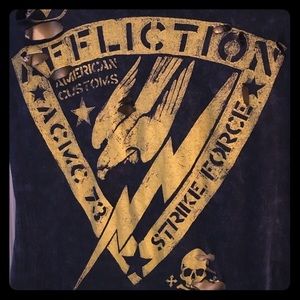 Affliction tee with cutouts from The Buckle