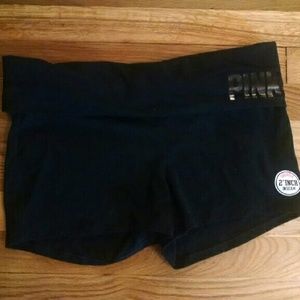 Pink brand yoga shorts