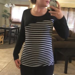 Black and white striped long sleeve