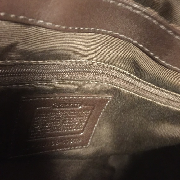 Coach Signature C Chocolate Handbag Purse - Picture 4 of 4