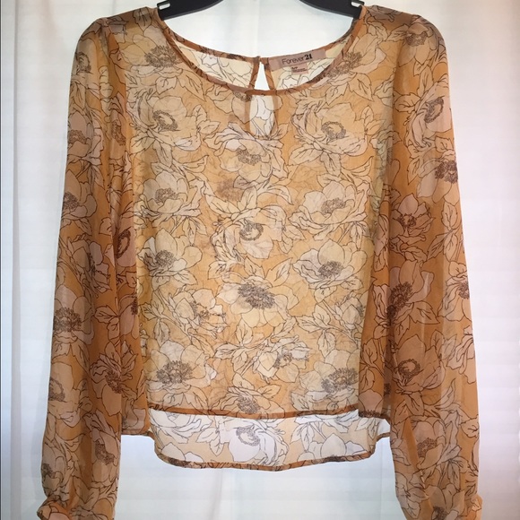 Sheer, patterned blouse