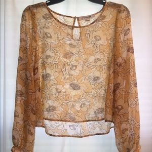 Sheer, patterned blouse