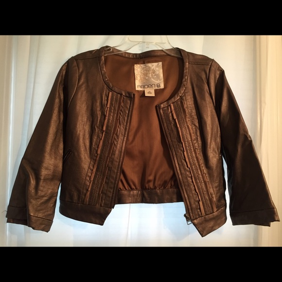 Metallic faux-leather