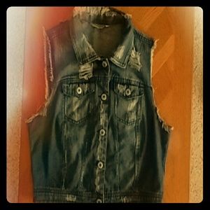 Jean jacket vest