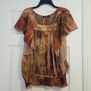 APT 9 Short Sleeve Blouse Size XL