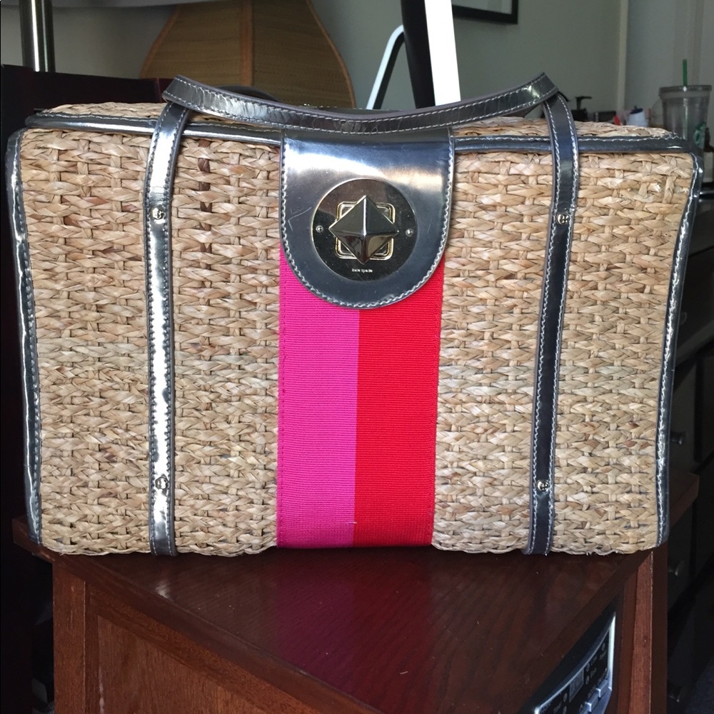 100% authentic Kate spade wicker ribbon purse