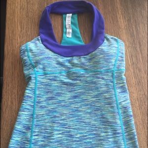 Lululemon Green and Purple Racerback Top