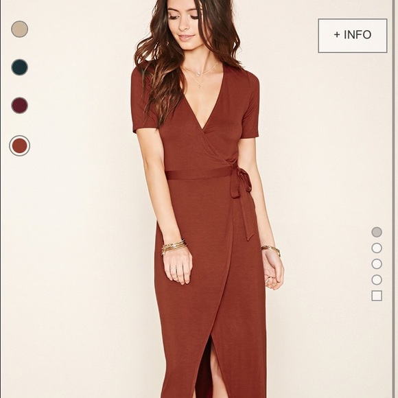 Wrap Rust Maxi Dress