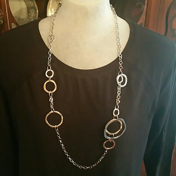 Premiere Designs Silvertone and Goldtone Necklace