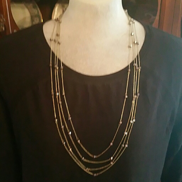 Multi-strand Silvertone Necklace Limited
