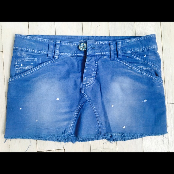 Blue Mini Skirt - Picture 2 of 3